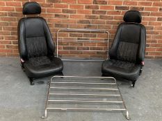 Pair Of MG TF Seats & Two Chrome Boot Racks