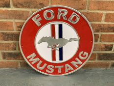 Modern Cast Aluminium Ford Mustang Circular Sign