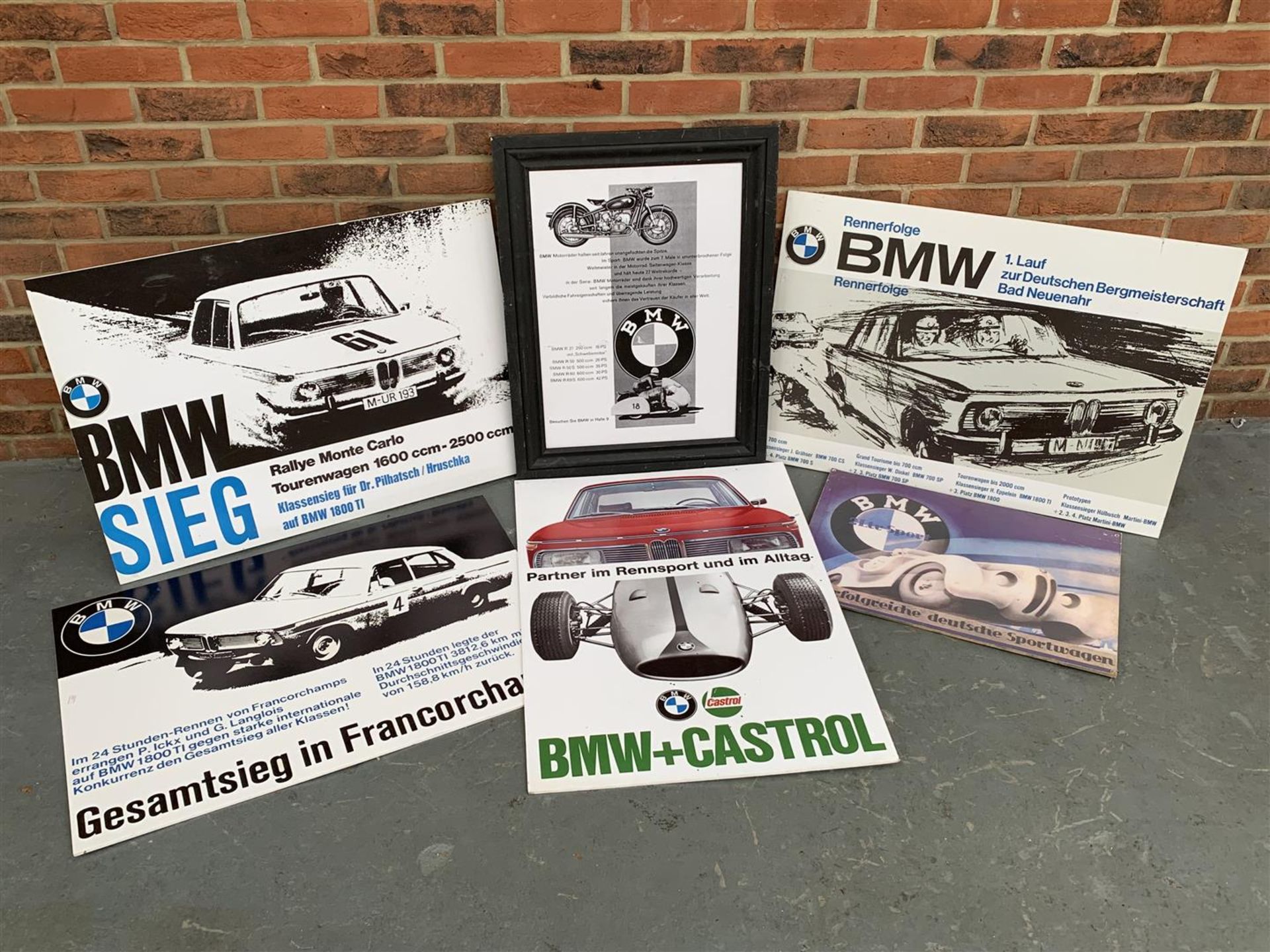 Six BMW Related Picture's On Fibre Board