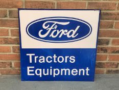 Metal Ford Tractors Equipment Sign