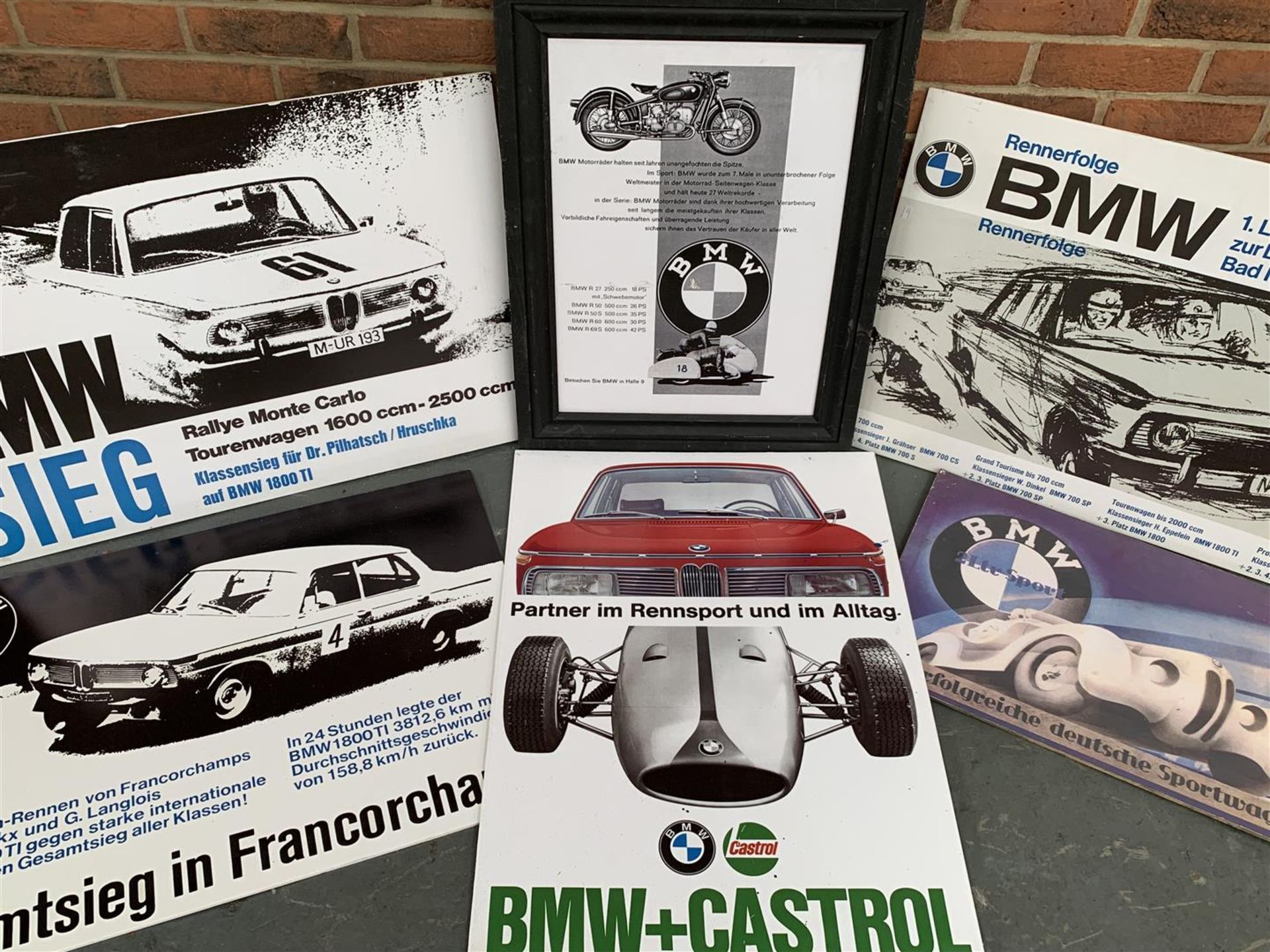 Six BMW Related Picture's On Fibre Board - Image 2 of 2