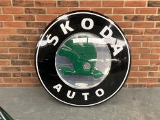 Skoda Auto Dealership Sign