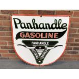 Enamel Panhandle Gasoline Sign