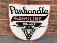 Enamel Panhandle Gasoline Sign