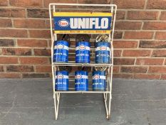 Esso Uniflo Motor Oils Display Stand &amp; Cans