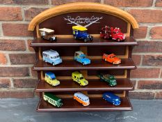 Teak Frame “Classic Cars Of The Fifties” With Commercial Vehicles