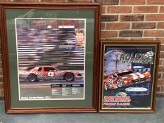 Two Framed Nascar Posters