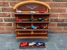 Teak Frame “Classic Cars Of The Fifties” &amp; 12 Cars