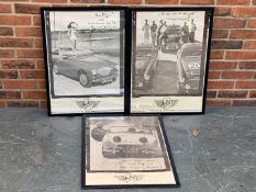 Three Framed Austin Healey Posters