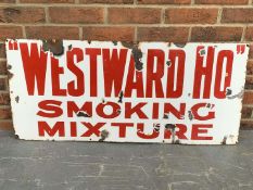 Original Enamel “Westwood Ho” Smoking Sign