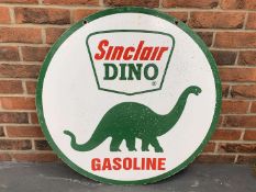 Enamel Circular Sinclair Dino Gasoline Sign