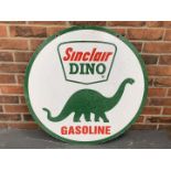 Enamel Circular Sinclair Dino Gasoline Sign