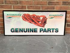 Enamel Ransomes Jacobsen Genuine Parts Sign
