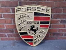 Cast Alum &amp; Painted Porsche Emblem Sign