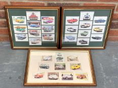 Three Framed Motoring Collectors Cards