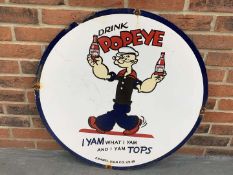 Enamel Drink Popeye Sign
