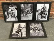 Ex Goodwood 5 plastic framed motorcycle prints