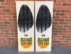 Two Dunlop Tyre Signs On Board
