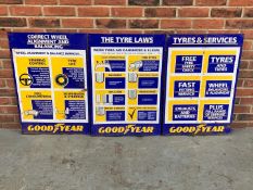 Three Tin Goodyear Tyre Law Signs (3)