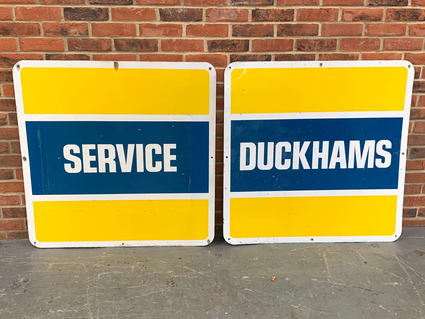 Two Aluminium Duckhams Service Signs - Image 2 of 4
