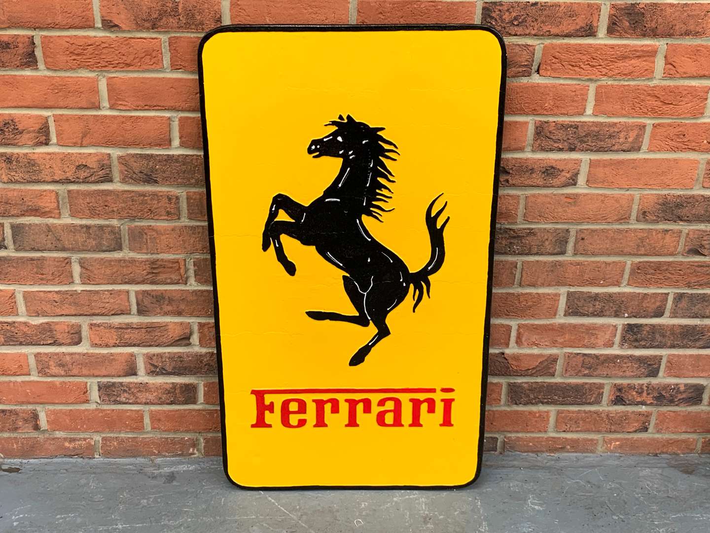Cast Aluminium Ferrari Sign