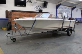 16" Broom Speed boat and trailer