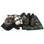 A MODERN SCOTTISH KILT COMPANY DRESS ENSEMBLE, comprising a Sutherland Old Clan tartan kilt,