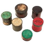 A SELECTION OF CAP TINS, together with several take down cleaning rods, wad punch, nipple key and