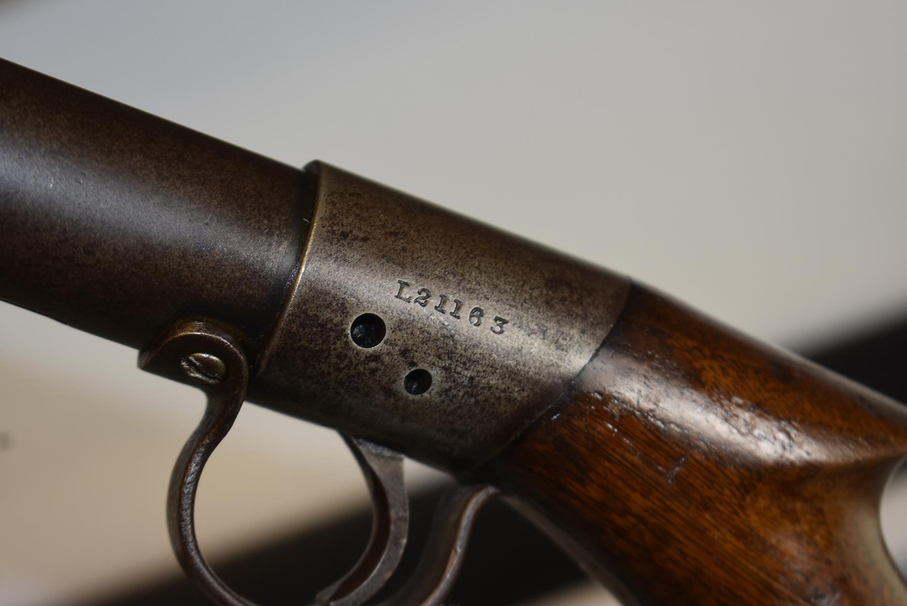 AN ANTIQUE .177 CALIBRE BSA LIGHT OR LADIES UNDERLEVER AIR RIFLE, 17inch sighted barrel stamped with - Image 2 of 9