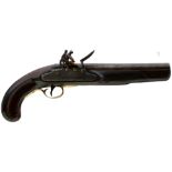 A .750 CALIBRE 1796 PATTERN FLINTLOCK HEAVY DRAGOON PISTOL WITH NOCK'S ENCLOSED OR SCREWLESS LOCK,