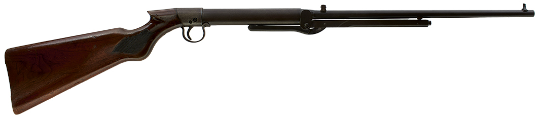 AN ANTIQUE .177 CALIBRE BSA LIGHT OR LADIES UNDERLEVER AIR RIFLE, 17inch sighted barrel stamped with