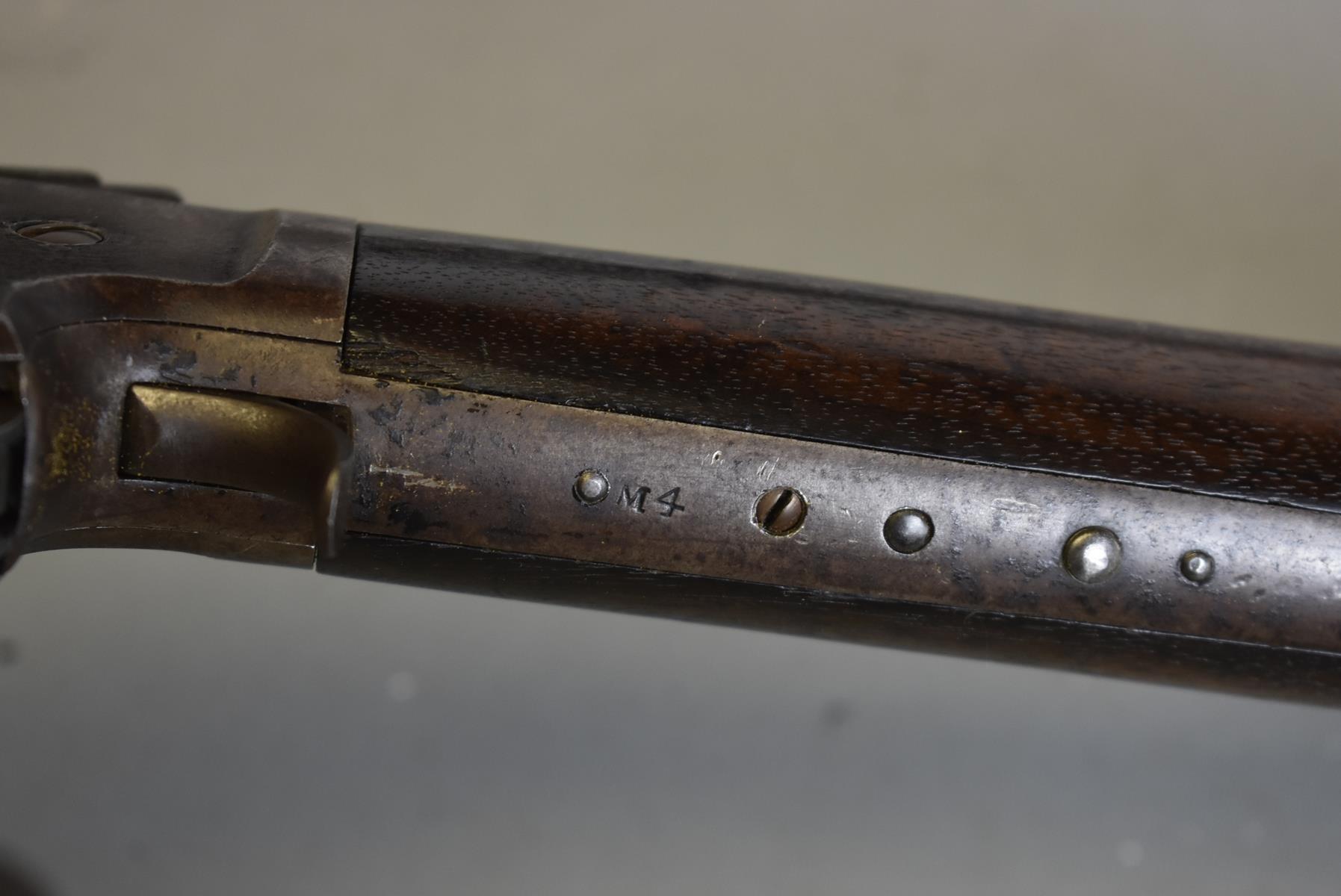 A RARE .40 OBSOLETE CALIBRE WHITNEY LEVER ACTION RIFLE, 28inch sighted barrel stamped with the - Image 10 of 11