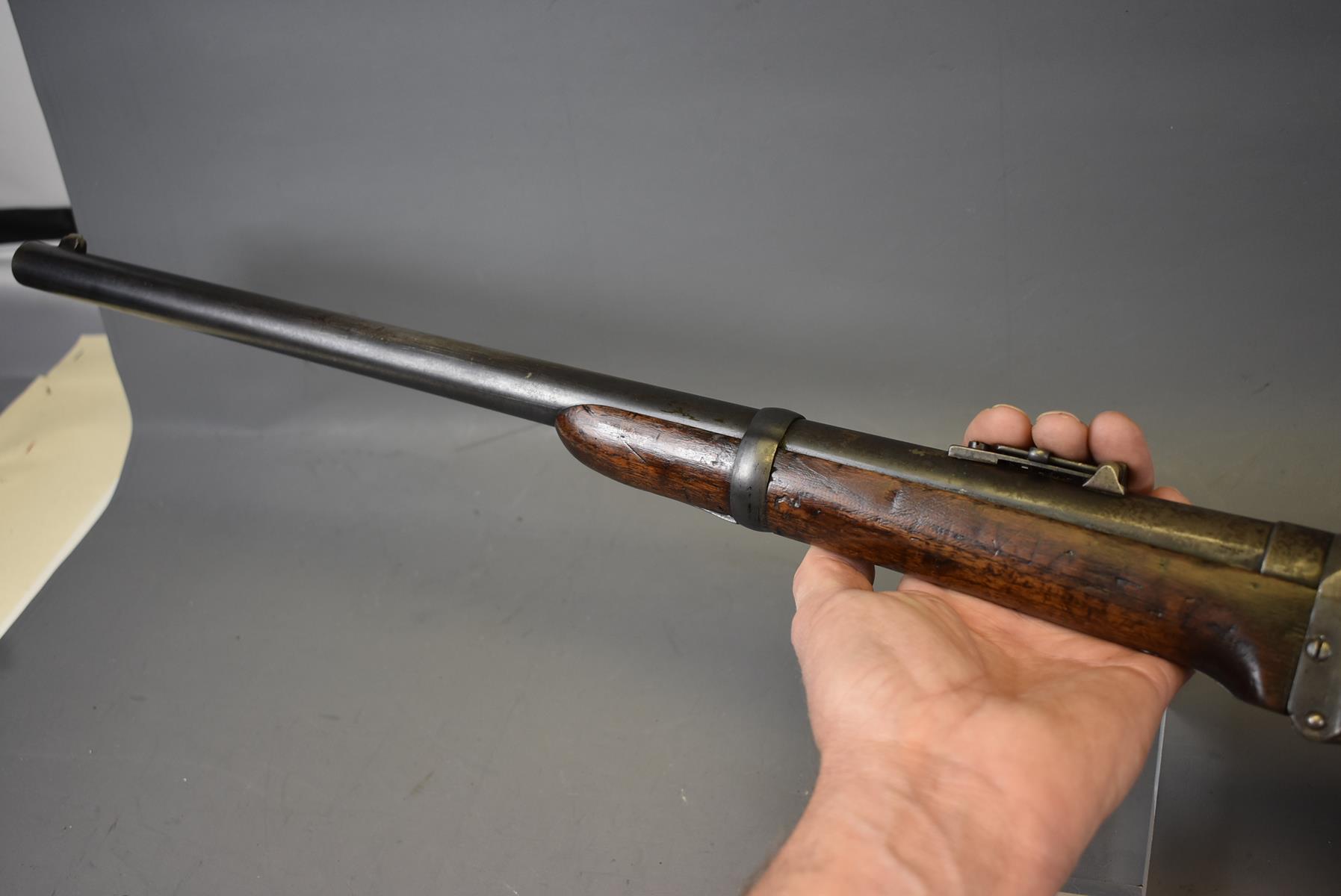 AN AMERICAN .56 CALIBRE SHARPS CARBINE, 22inch sighted barrel fitted with rear ladder sights, the - Image 8 of 10