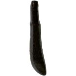 A SCARCE 19TH CENTURY PACIFIC ISLANDS HAND CLUB, the 38cm palm wooden body with stepped handle and