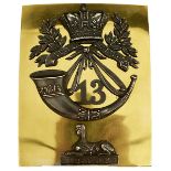 A 13TH REGIMENT OF FOOT (PRINCE ALBERT'S OWN) OFFICER'S SHOULDER BELT PLATE, the gilt plate