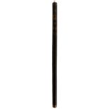 A SCOTTISH WIVR EDINBURGH POLICE OFFICER'S NIGHT STICK, 68.5cm tapering wooden body with a gilt