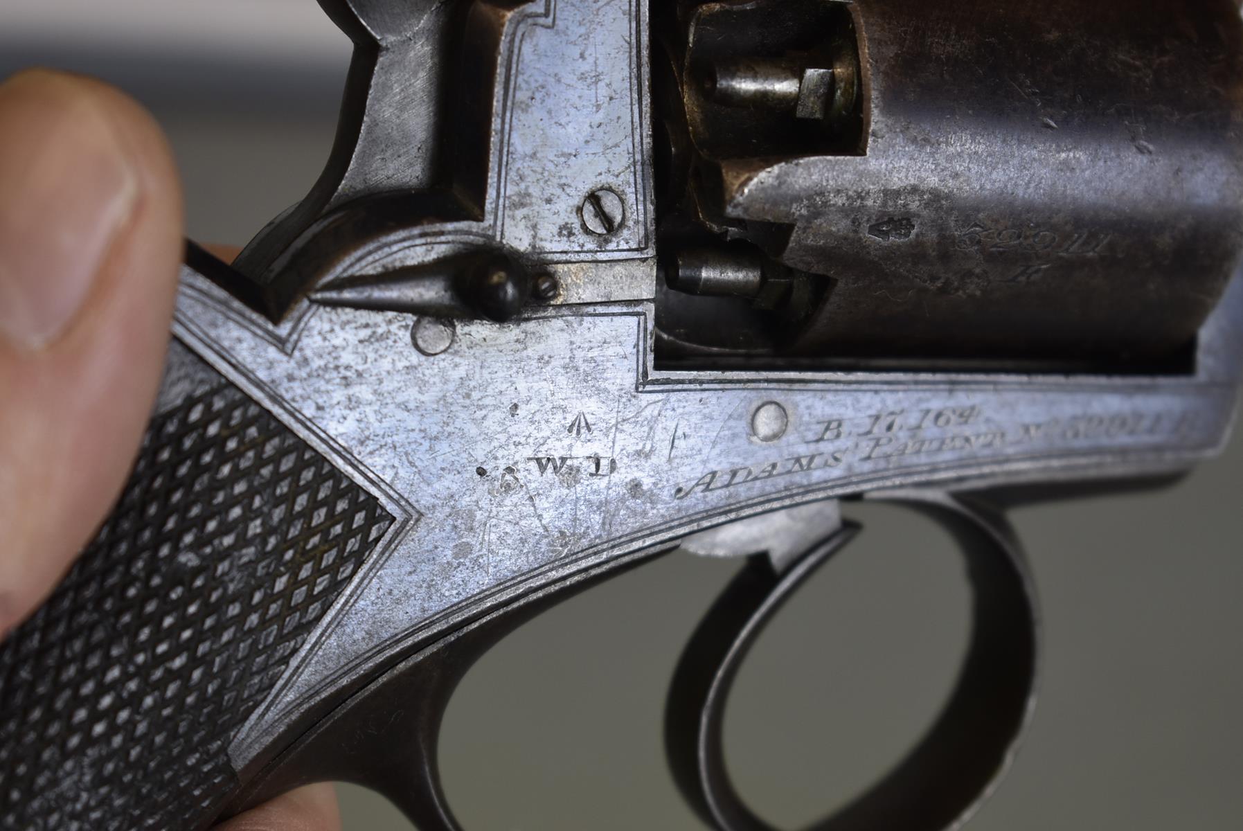 A SCARCE 54-BORE FIVE-SHOT PERCUSSION WAR DEPARTMENT MARKED BEAUMONT ADAMS REVOLVER, 5.75inch - Image 3 of 10