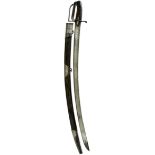 A 1788 PATTERN LIGHT CAVALRY OFFICER'S SWORD WITH FOLDING ATTACK HILT, 80.5cm curved blade decorated