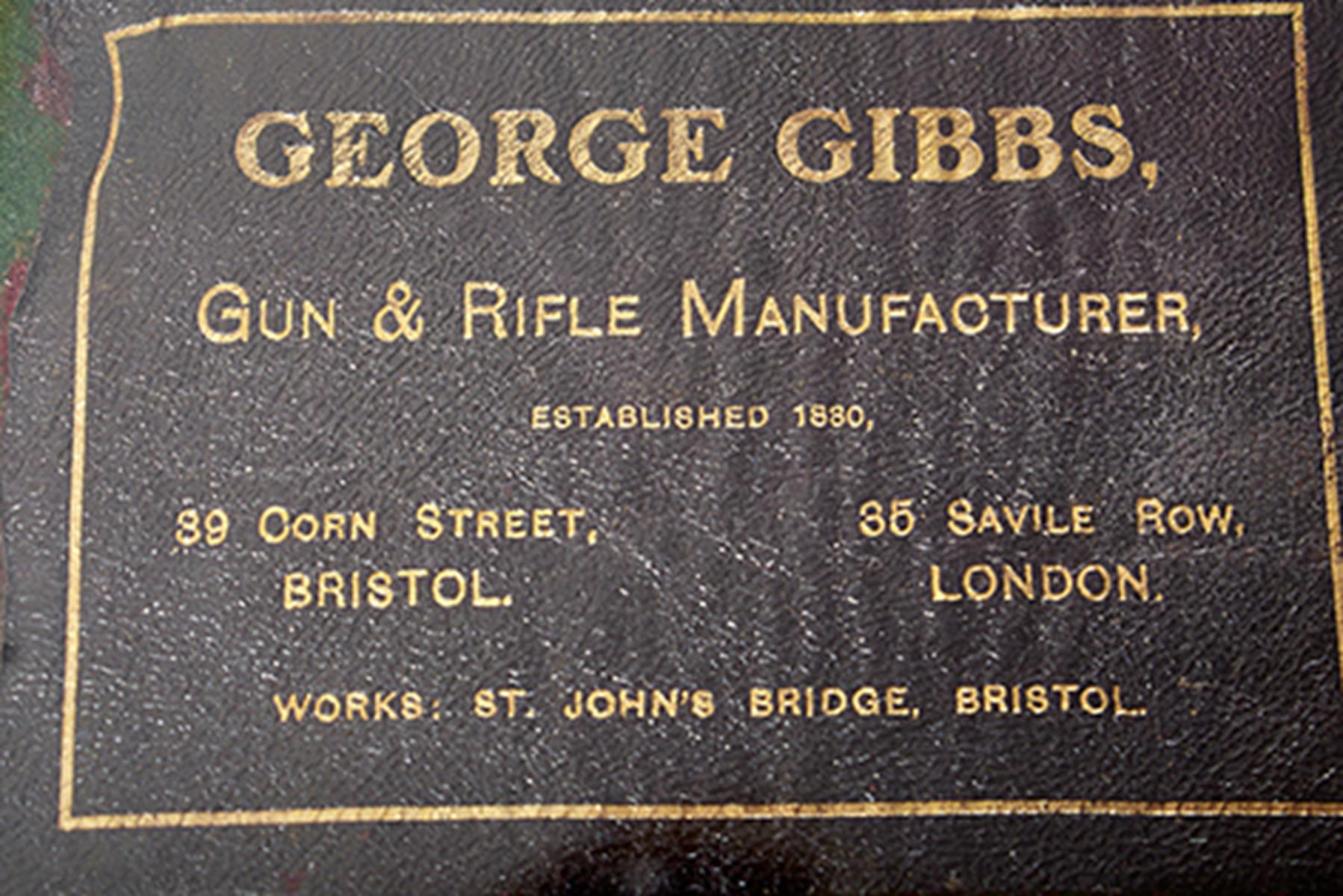 A FRAMED GROUP OF LEATHER TRADE LABELS, the gilt embossed trade labels for Gibbs, Carr Brothers,