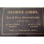 A FRAMED GROUP OF LEATHER TRADE LABELS, the gilt embossed trade labels for Gibbs, Carr Brothers,