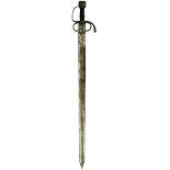 A 16TH CENTURY STYLE VENETIAN BROADSWORD, 91.5cm triple fullered blade incised with opposing