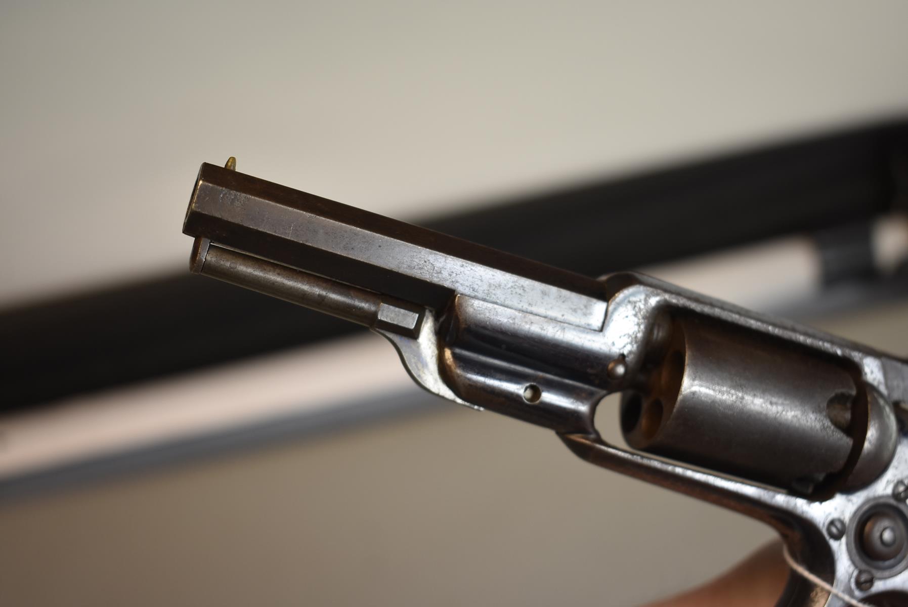 A .28 CALIBRE FIVE-SHOT PERCUSSION COLT ROOT POCKET REVOLVER, 3.5inch sighted octagonal barrel - Image 5 of 9