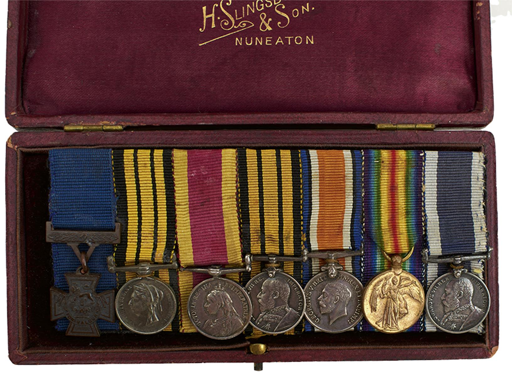 A NAVAL VICTORIA CROSS MINIATURE GROUP OF SEVEN, comprising Victoria Cross, North West Canada medal,