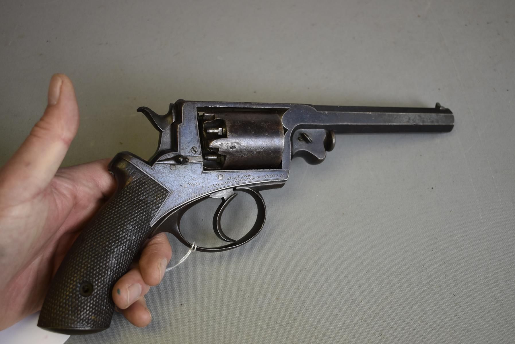 A SCARCE 54-BORE FIVE-SHOT PERCUSSION WAR DEPARTMENT MARKED BEAUMONT ADAMS REVOLVER, 5.75inch - Image 2 of 10