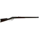 A 32-40 OBSOLETE CALIBRE WINCHESTER MODEL 1894 LEVER ACTION RIFLE, 26inch sighted barrel stamped