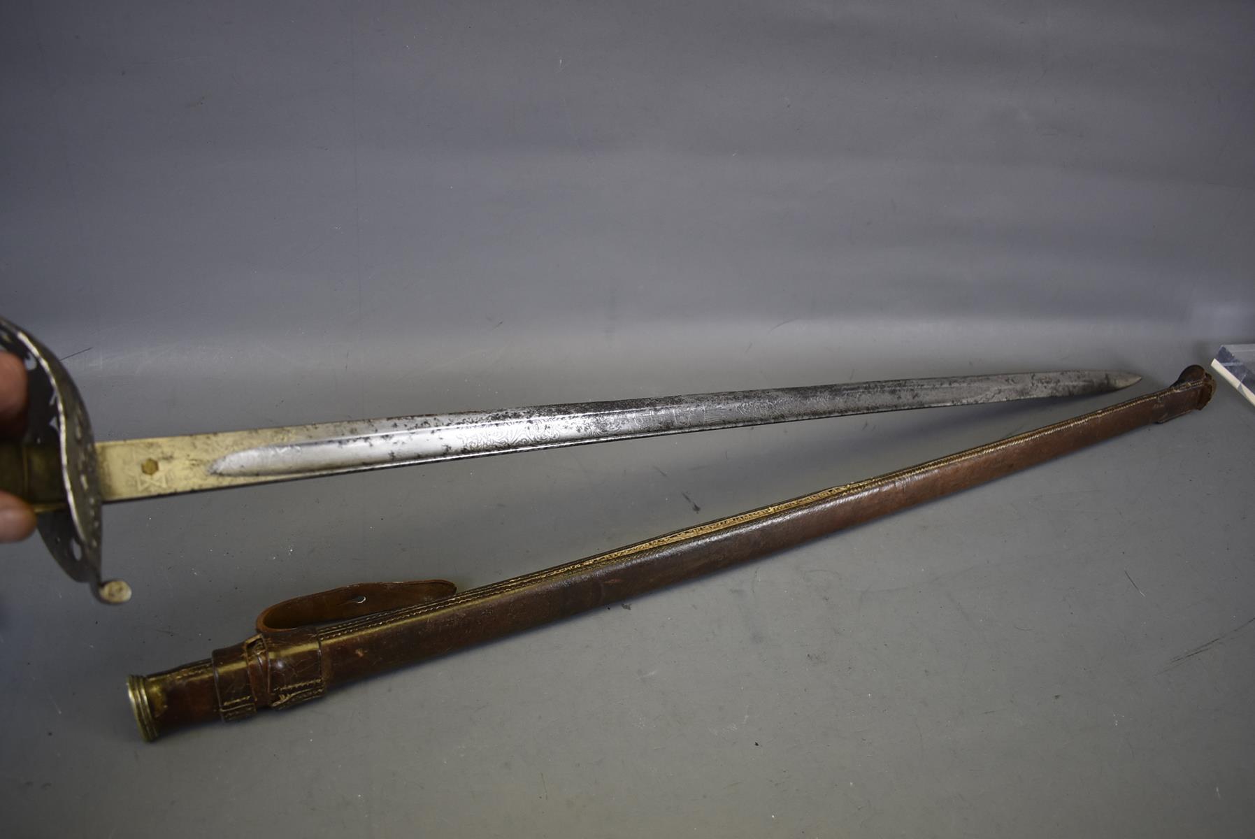 AN 1887 PATTERN HEAVY CAVALRY OFFICER'S UNDRESS SWORD TO THE 14TH HUSSARS, 86.5cm blade by - Image 3 of 13