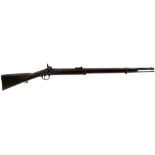 A .577 CALIBRE PATTERN 1856 PERCUSSION TWO BAND ENFIELD RIFLE, 33inch sighted barrel fitted with