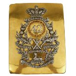 A 42ND REGIMENT OF FOOT (ROYAL HIGHLANDERS) OFFICER'S SHOULDER BELT PLATE, the gilt plate applied