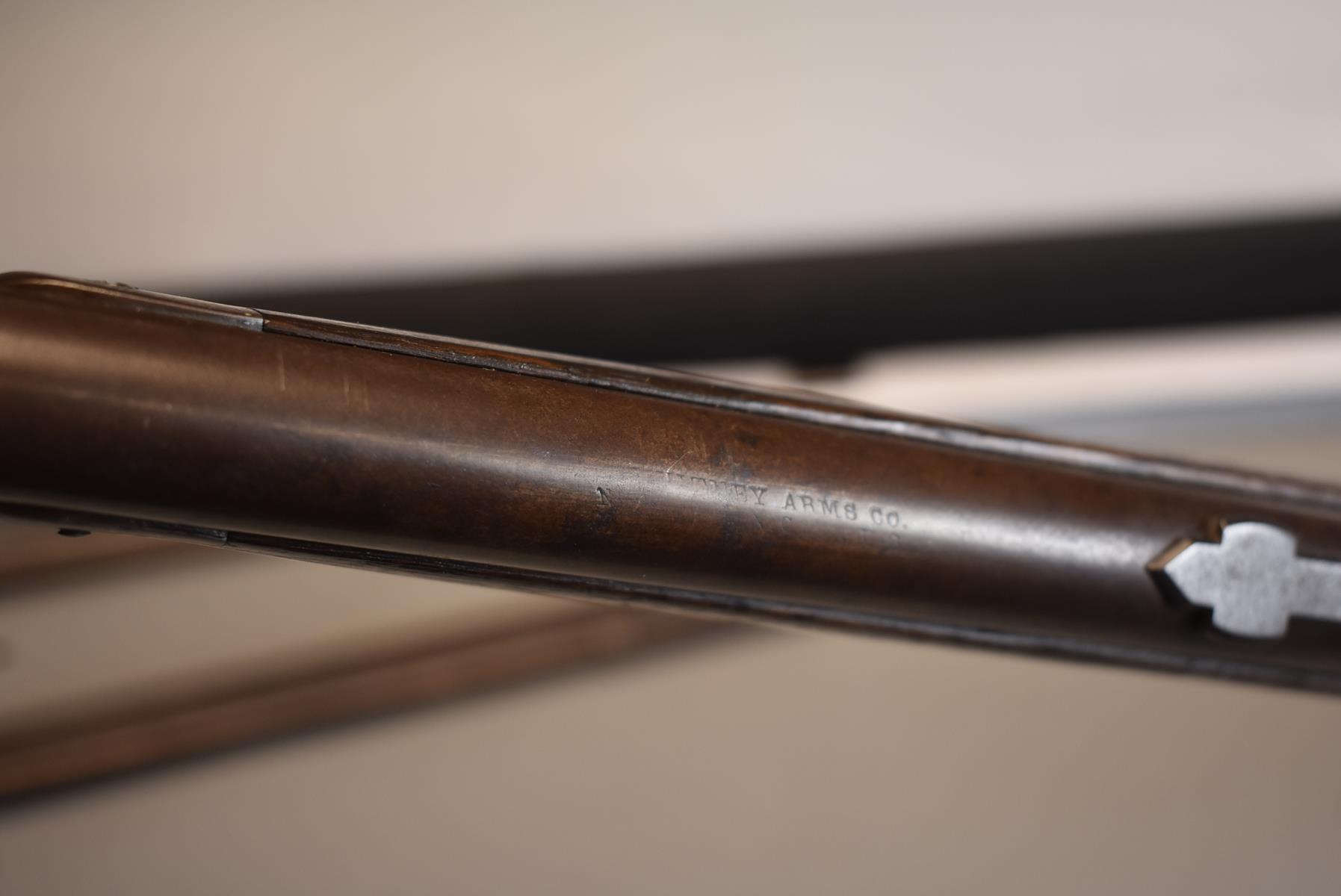 A RARE .40 OBSOLETE CALIBRE WHITNEY LEVER ACTION RIFLE, 28inch sighted barrel stamped with the - Image 4 of 11