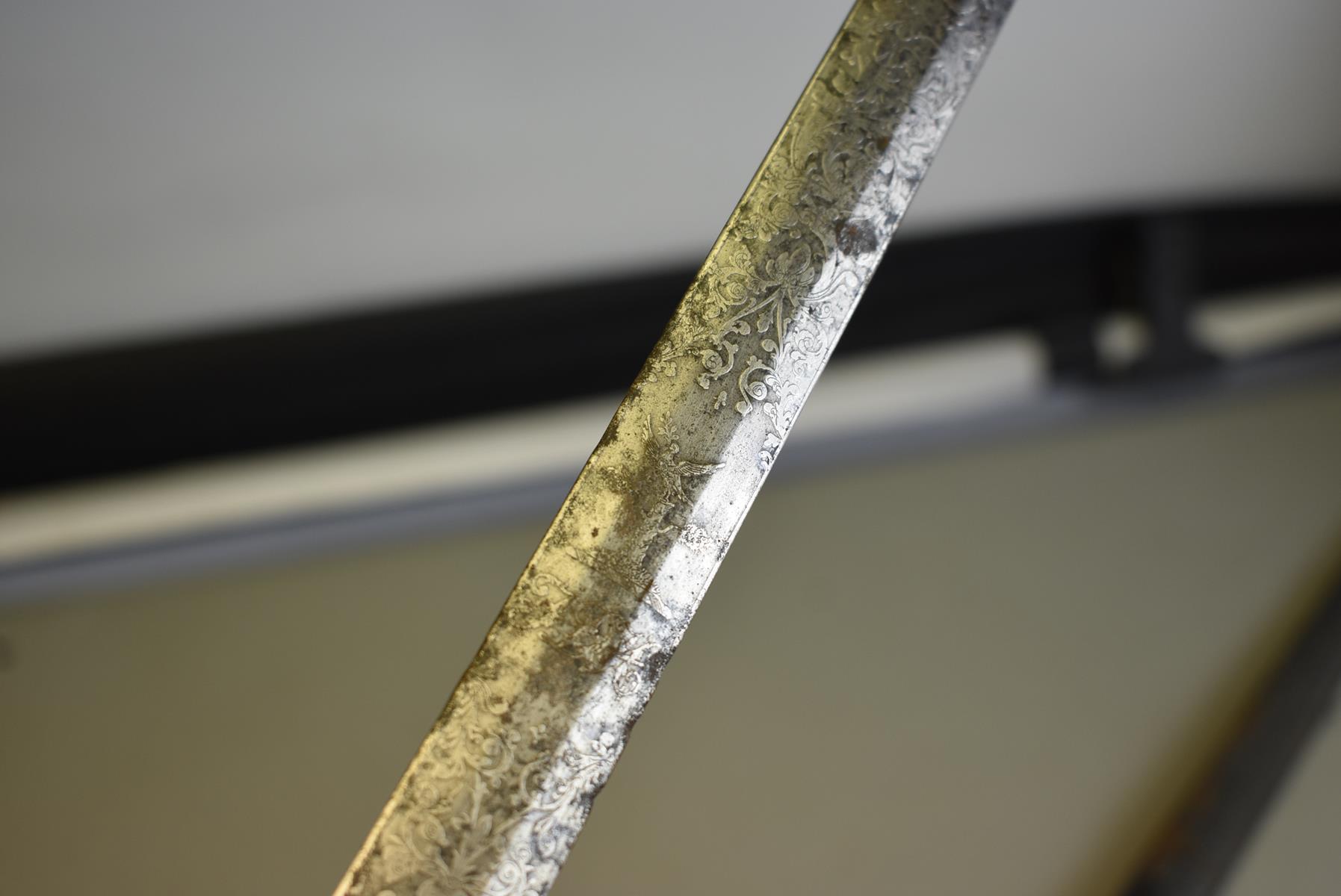 AN HONOURABLE ARTILLERY COMPANY OFFICER'S SWORD, 78.5cm flattened diamond section blade by Moore & - Image 5 of 12